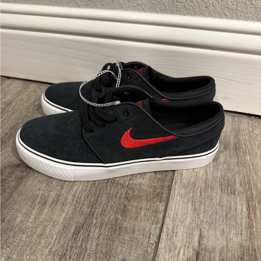 Youth Nike Black and Red Sneakers